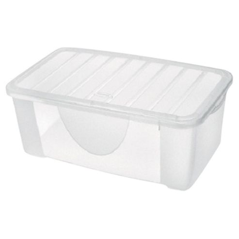 Image of Plastic Shoe Storage Box - 9.6l - Clear