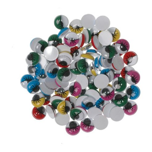 Image of Joggle Eyes With Lash 8mm Glue On 25 Pairs