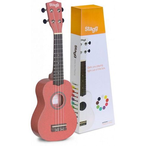 Image of Stagg Soprano Ukulele Inc Bag - Pink