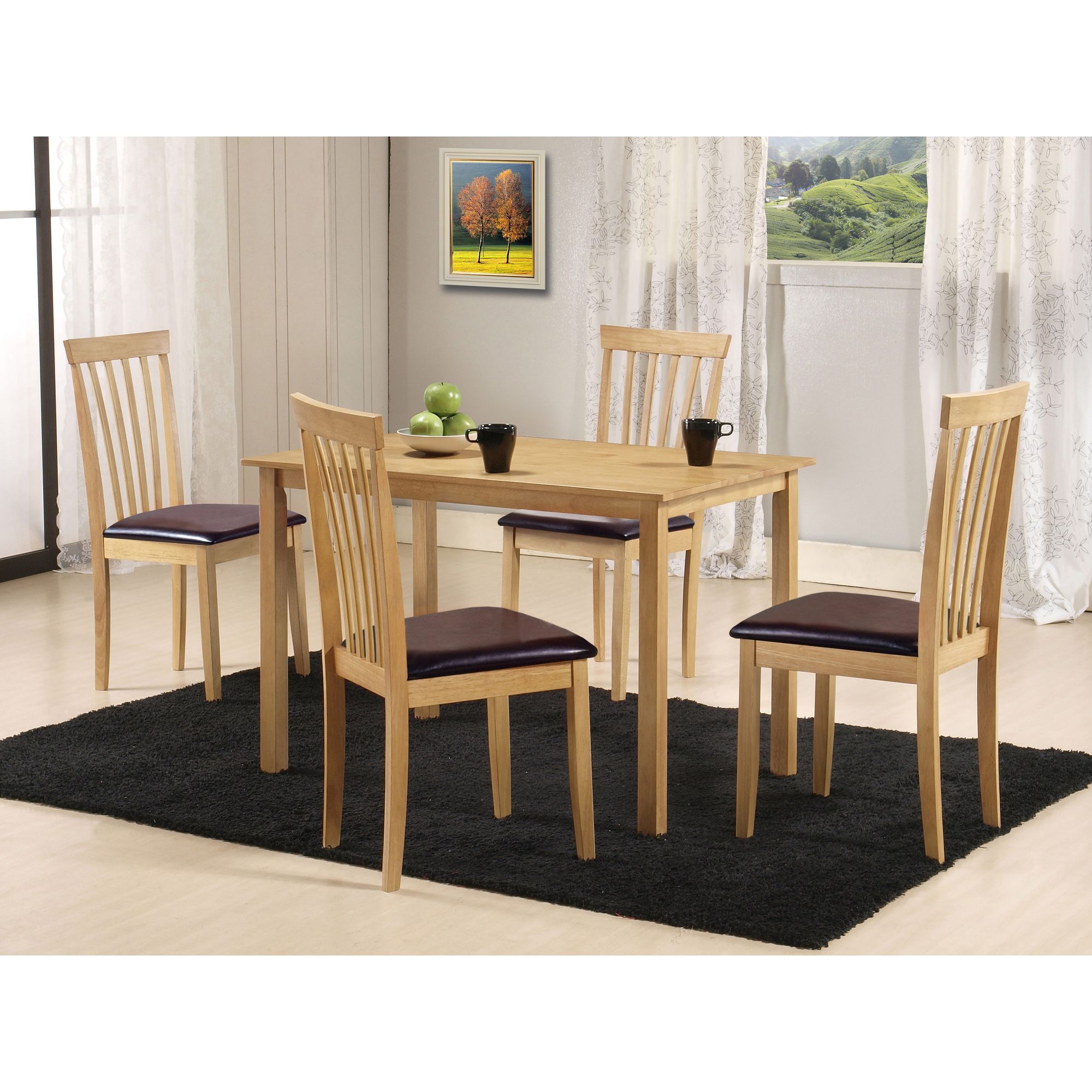 G&P Furniture Torino 5 Piece Rectangular Dining Set at Tesco Direct