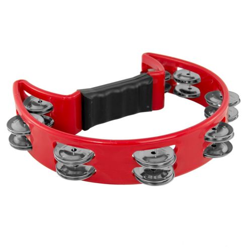 Image of Tiger Half-moon Tambourine - Red