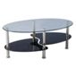 Cara Black and Clear Glass Coffee Table