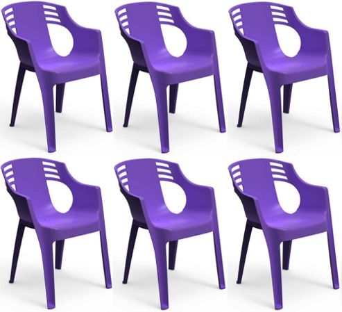 Image of Resol City Garden Outdoor / Indoor Designer Plastic Chair - Purple - X6