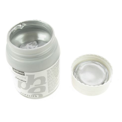 Image of Pebeo Studio Acrylic 500ml - Iridescent Silver