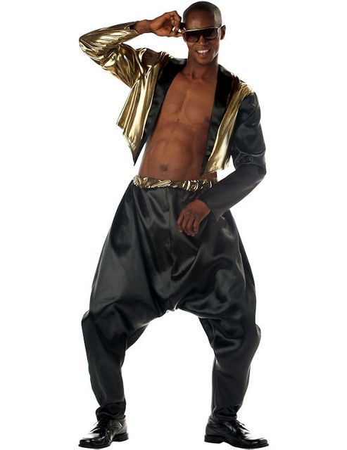 Image of Adult Old School Rapper 80s Costume Large/xl