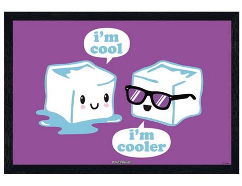 Image of David & Goliath Black Wooden Framed I'm Cool Poster