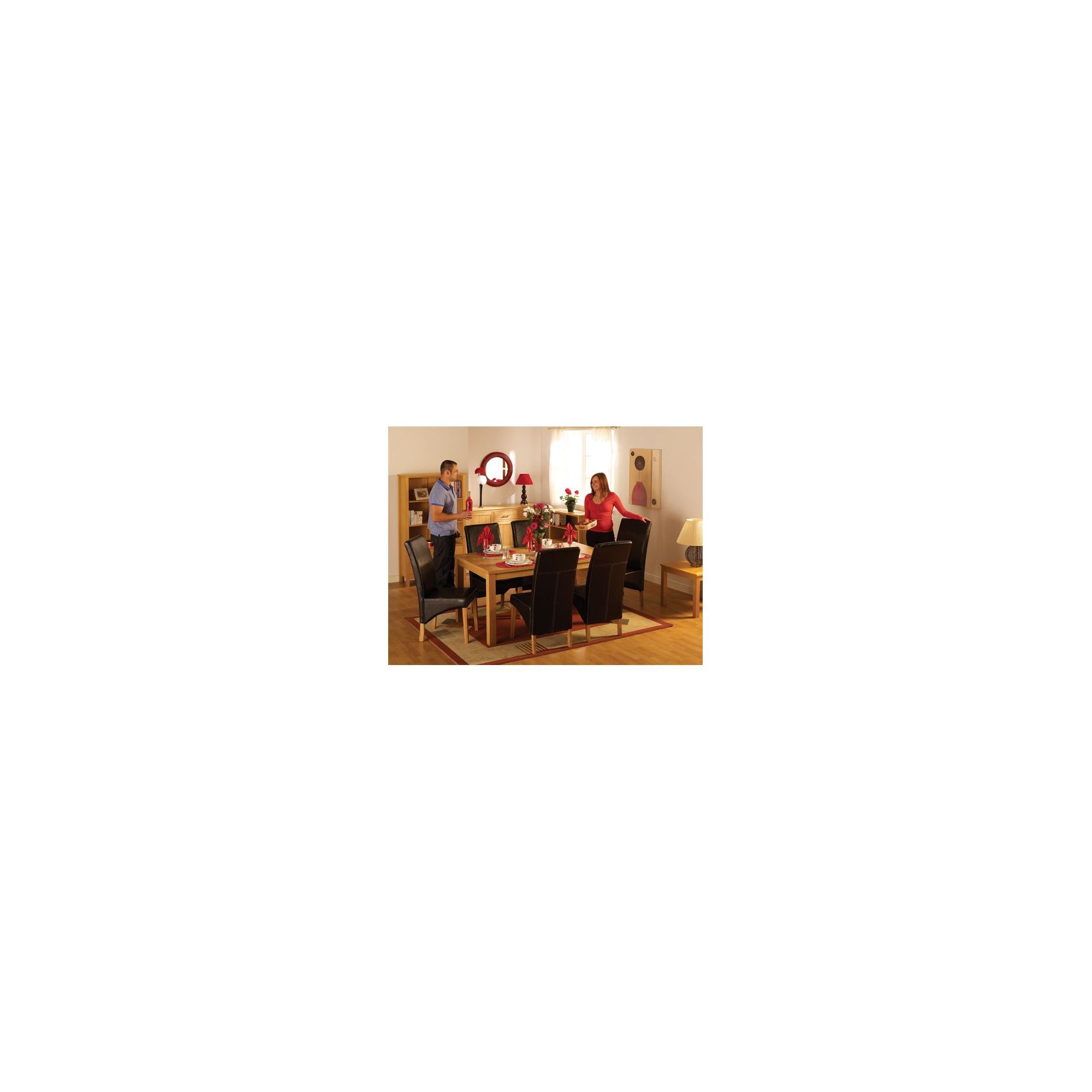 Home Essence Lawrence 7 Piece Dining Set with Brown Chairs at Tesco Direct