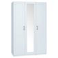 Alto Furniture Visualise Century Three Door Wardrobe in Pearl White