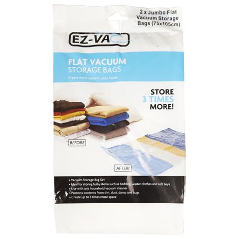 Image of Ez-vac 2 Piece Jumbo Flat Vacuum Storage Bag Set