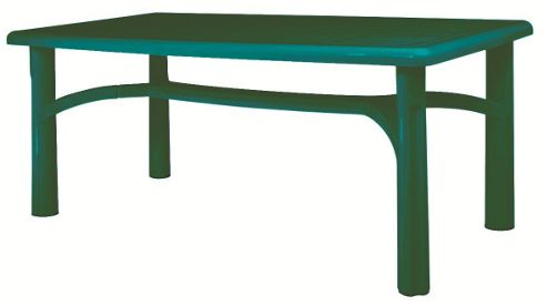 Image of Resol Bolero Garden Table - Green - Patio Outdoor Plastic Furniture - 140x90 Cm