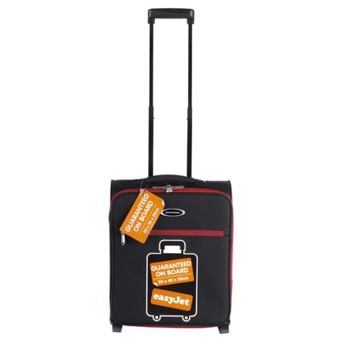 Image of Constellation Easyjet Guaranteed On Board 2-wheel Suitcase, Black With Red Trim