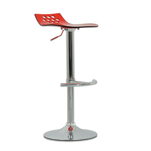 Image of Riva Red Gel Acrylic Bar Stool