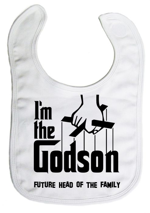 Image of Dirty Fingers I'm The Godson Future Head Of The Family Bib White