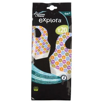 image 1 of Tommee Tippee Explora Disposable Bibs X20