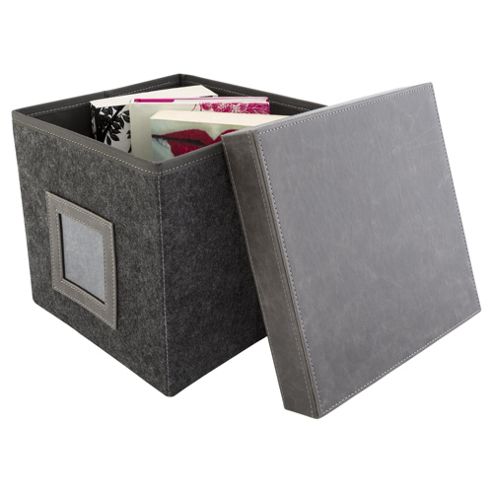 Image of Felt Storage Box Small With Lid