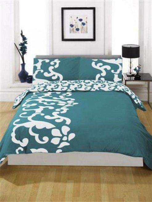 Buy Chelsea Teal 3 Piece Duvet Cover Set, Double Bed from our Double ...