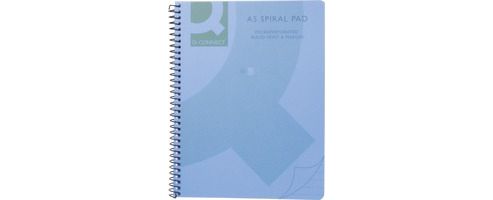 Image of Q-connect Spiral Book A5 Polypropylene Transparent Blue Kf10034