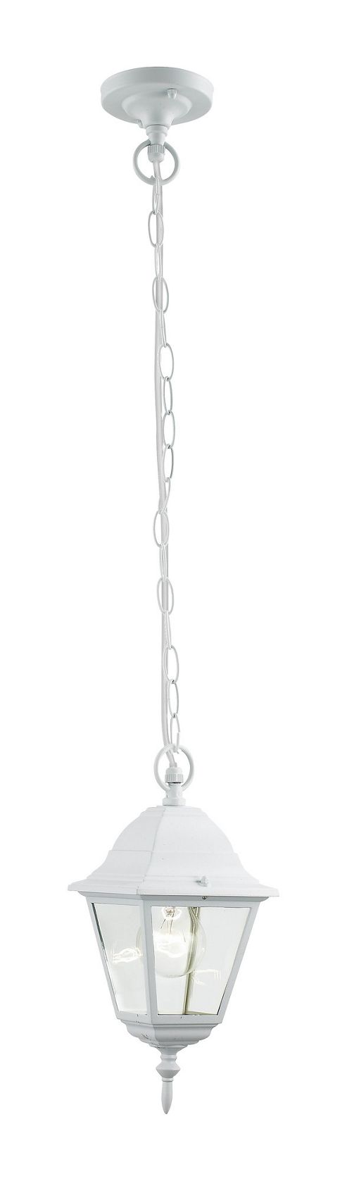 Image of Brilliant Newport 1 Light Outdoor Hanging Lantern - White