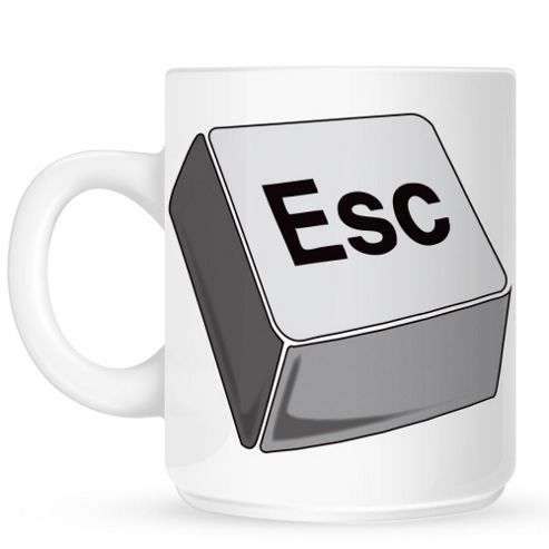 Image of Escape Button 10oz Ceramic Mug