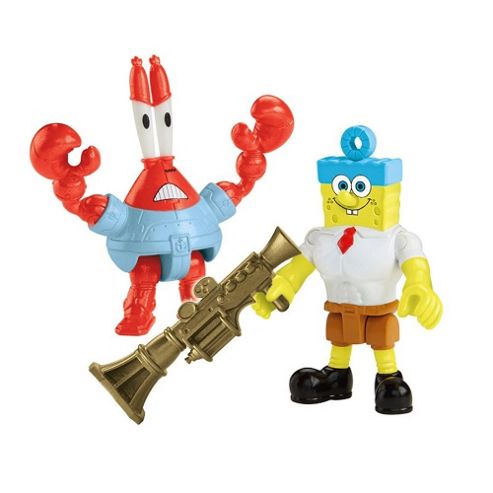 Image of Fisher-price Imaginext Nickelodeon Spongebob Movie (2-pack), Invinci Bubble And Sir Pinch-a-lot Figures