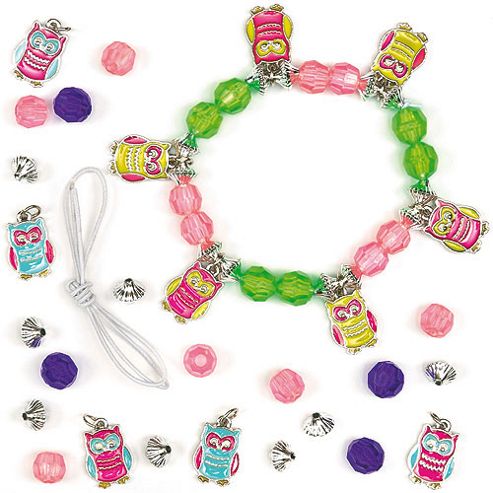 Image of Owl Charm Bracelet Kits (pack Of 3)