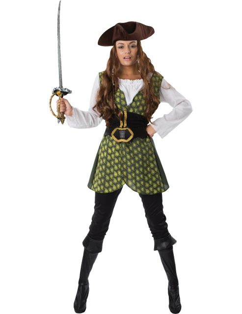Image of Adult Women's Pirate Fancy Dress Costume Large