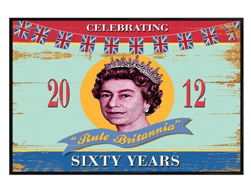 Image of Martin Wiscombe Gloss Black Framed Rule Britannia Poster