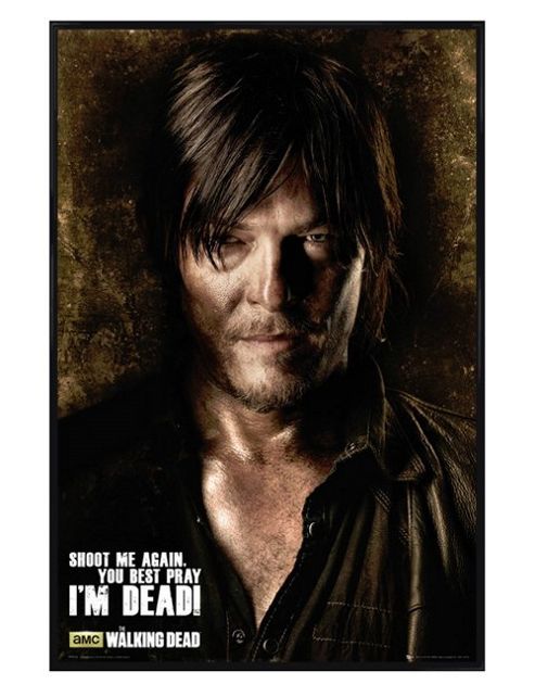 Image of Gloss Black Framed The Walking Dead Shoot Me Again! Poster