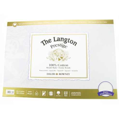 Image of Daler Langton Prestige Watercolour Block Rough 20 X 14.