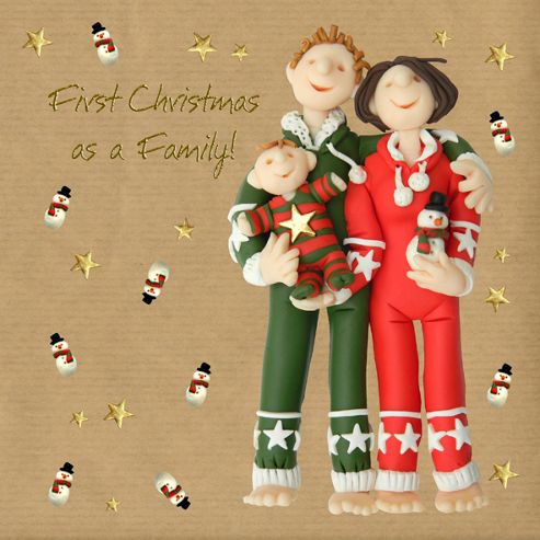 Image of Holy Mackerel Greeting Card - Christmas Card - First Christmas As A Family