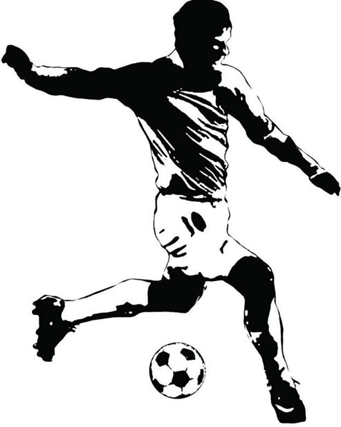 Image of Footballer - Large Sticker