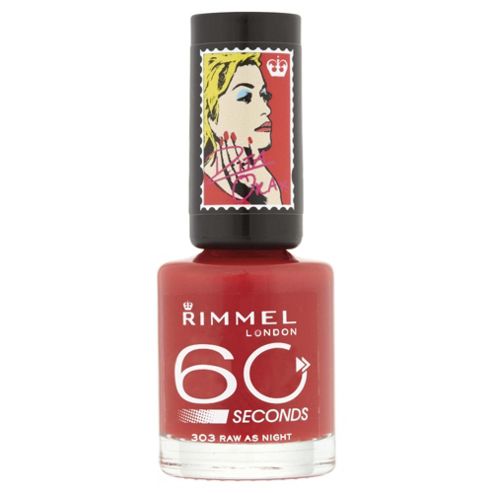 Image of Rimmel 60 Seconds Rita Ora Nail Polish Raw As Night
