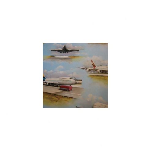 Image of Texco Planes Jumbo Jet Bed Set In Light Blue