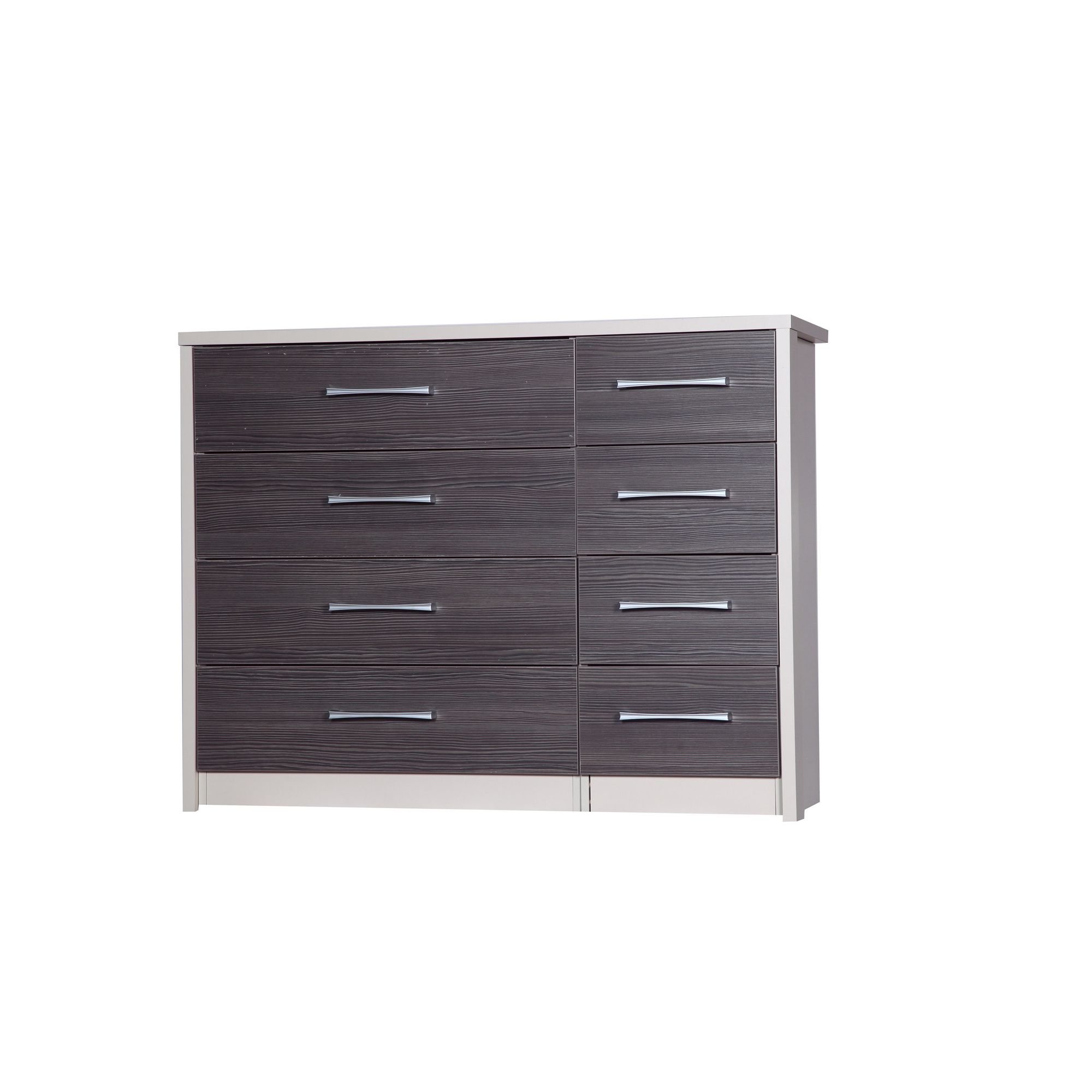 Alto Furniture Avola 8 Drawer Double Chest - Cream Carcass With Grey Avola at Tesco Direct