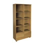 Urbane Designs Hadlee Contemporary Oak Livingroom 2 Door Double Bookcase