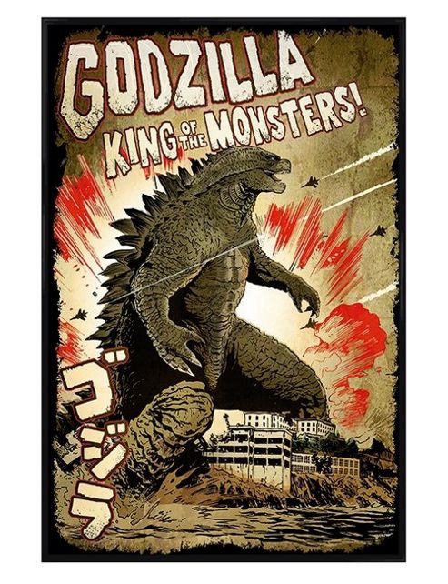 Image of Gloss Black Framed Godzilla King Of The Monsters Poster