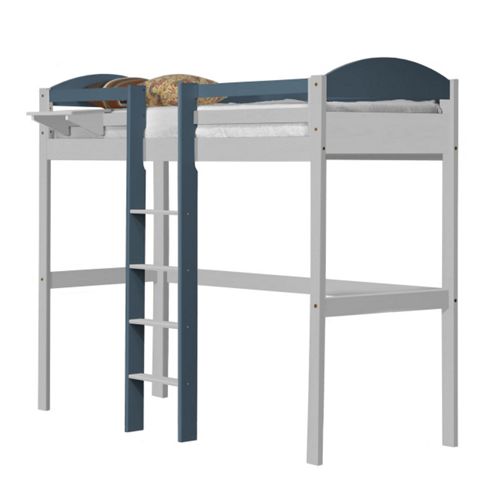 Image of Maximus High Sleeper Central Ladder White With Blue Details