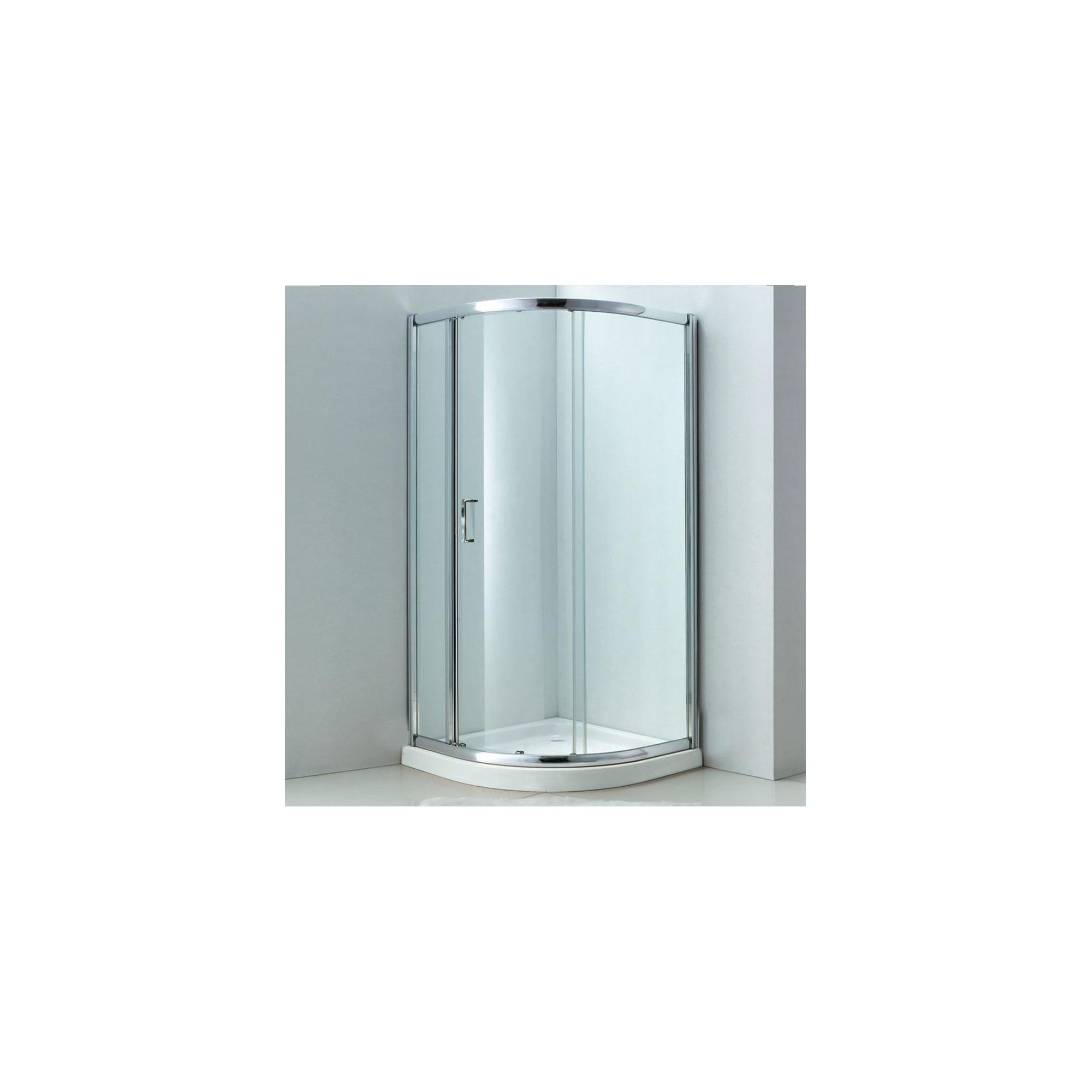 Duchy Style Single Offset Quadrant Door Shower Enclosure, 1000mm x 800mm, 6mm Glass, Low Profile Tray, Left Handed at Tesco Direct