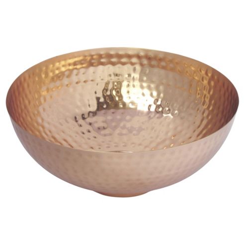 Image of Tesco Hammered Fruit Bowl, Copper