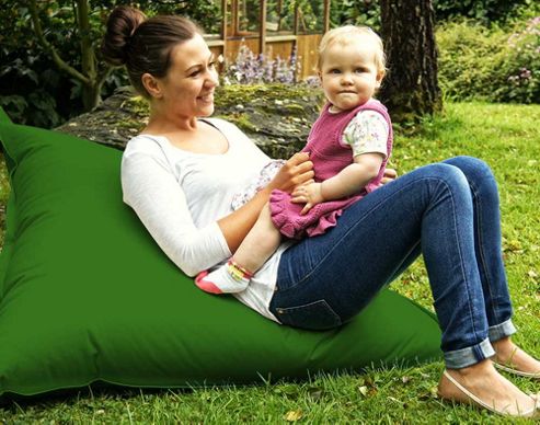 Image of Valufurniture Large Slab Dark Green Bean Bag