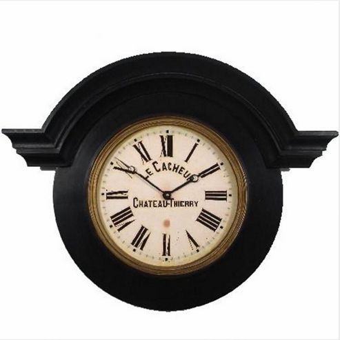 Image of Roger Lascelles Clocks Ornamental Cacheur Dial With Wooden Frame