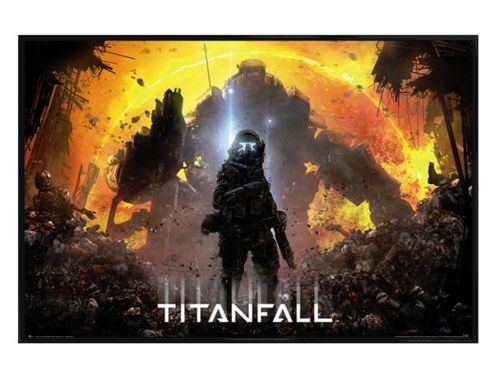 Image of Gloss Black Framed Titanfall Militia Pilot Poster
