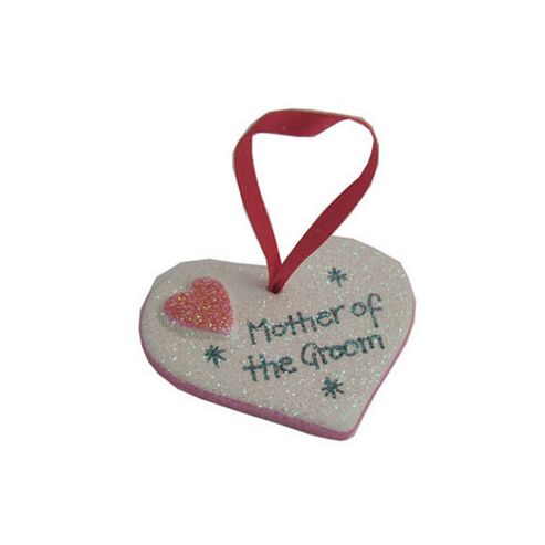 Image of Mother Of The Groom Hot Pink Sparkle Heart