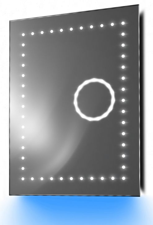 Image of Bathroom Clock Mirror With Underlighting, Bluetooth, Demist & Sensor K101baud