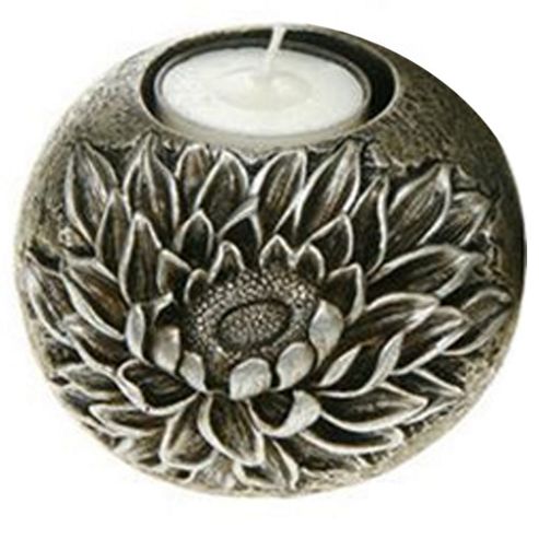 Image of Flower - 3d Metallic Tea Light Holder - Sunflower