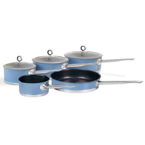 Image of Morphy Richards Accents 5 Piece Pan Set, Cornish Blue