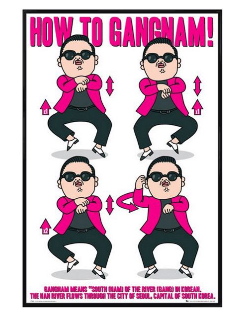 Image of Psy Gloss Black Framed How To Gangnam Poster