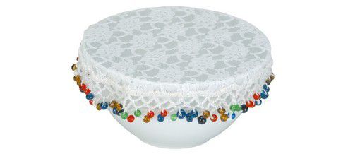 Image of Kitchen Craft Beaded Cover - White