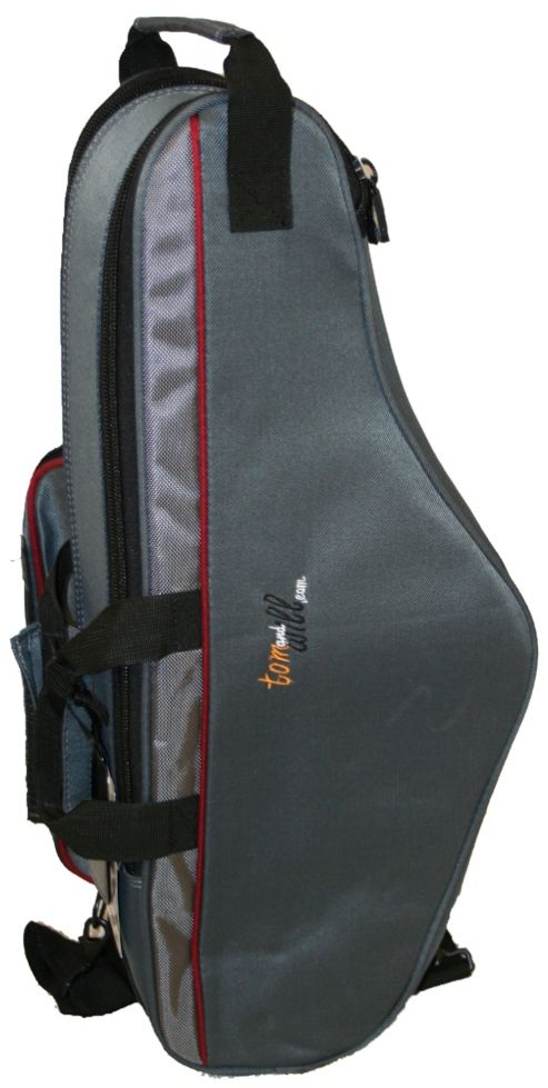 Image of Tom And Will Alto Saxophone Gig Bag - Red And Grey