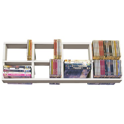 Image of Techstyle Cd / Dvd / Blue Ray Double Wall Shelf - White